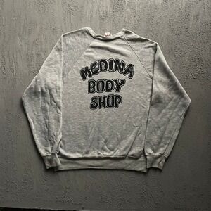 Vintage Medina‎ Body shop Sweatshirt Mens XXL Gray 90s Bassett-Walker